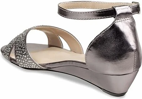 Touch Ups Iris Women's Sandals Pewter : 8 M, Synthetic - Image 4