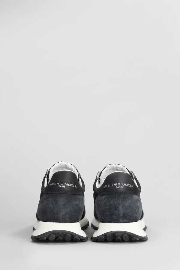 Tour Low Sneakers In Black Suede And Fabric - Image 4