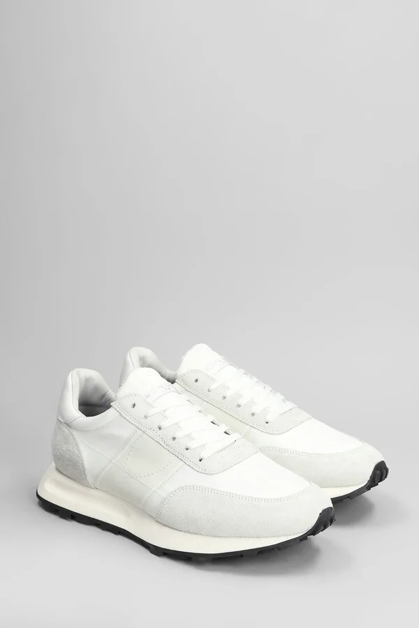 Tour Low Sneakers In White Suede And Fabric - Image 2