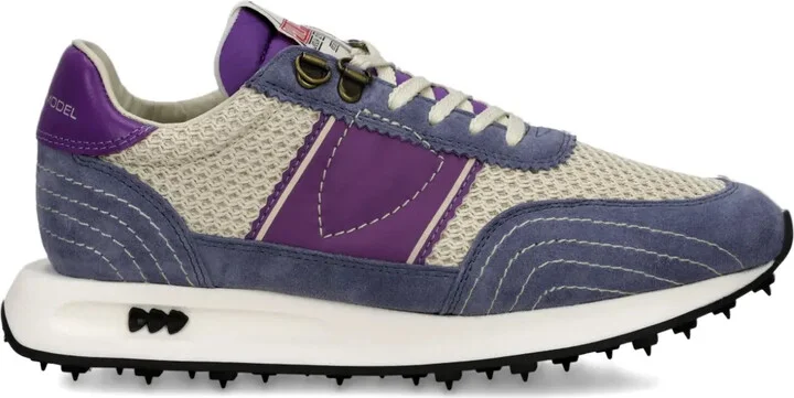Tour mesh-panel suede sneakers
