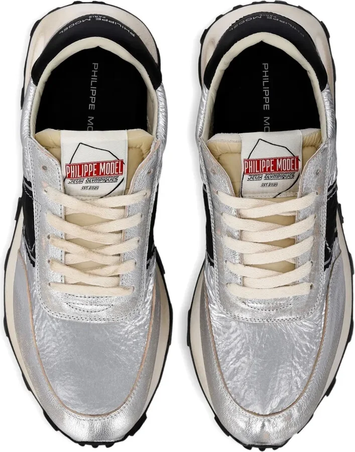 Tour metallic leather sneakers - Image 4