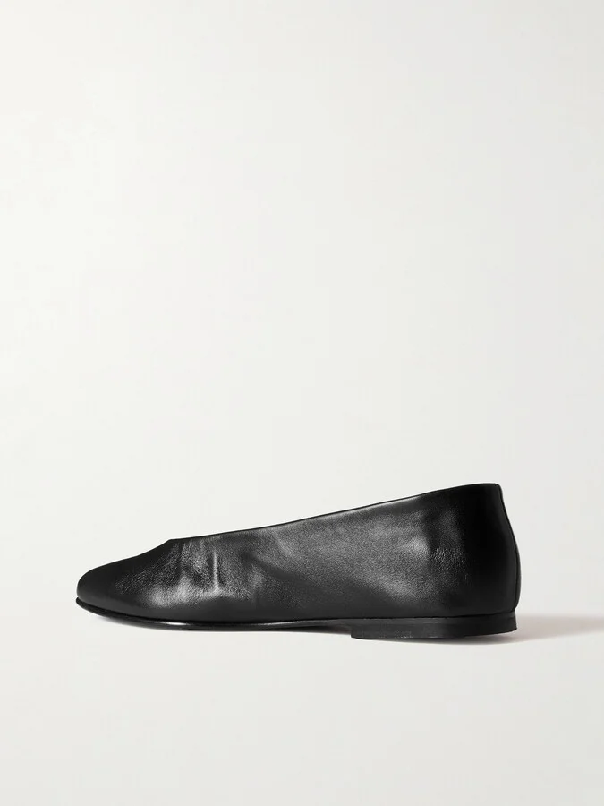 TOVE - Darcy Leather Ballet Flats - Black - Image 3