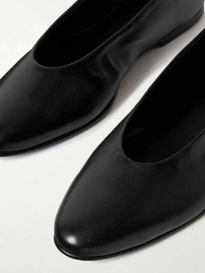 TOVE - Darcy Leather Ballet Flats - Black - Image 4