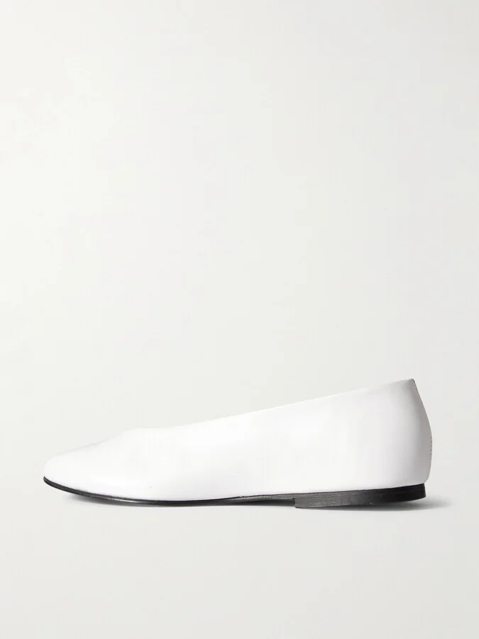 TOVE - Darcy Leather Ballet Flats - White - Image 3