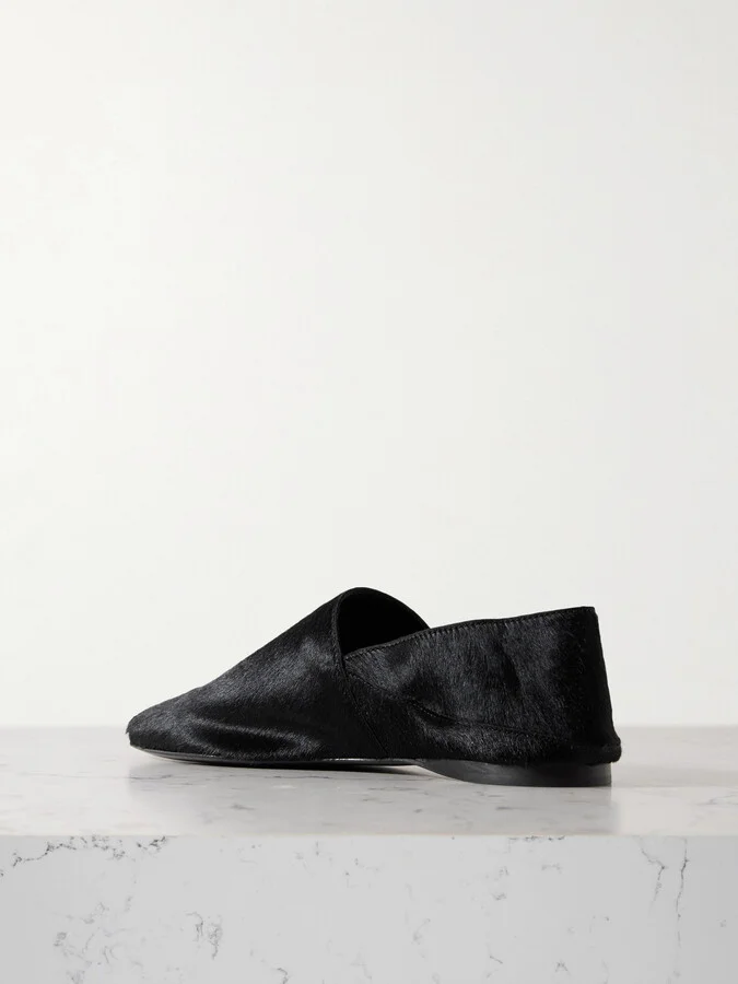 TOVE - Pascale Calf Hair Slippers - Black - Image 3