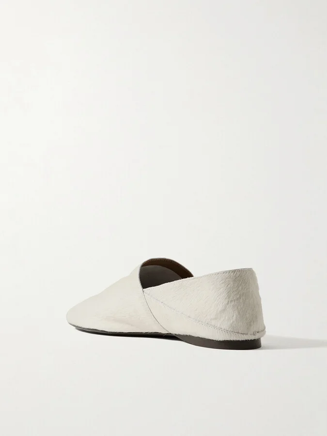 TOVE - Pascale Calf Hair Slippers - Ecru - Image 3