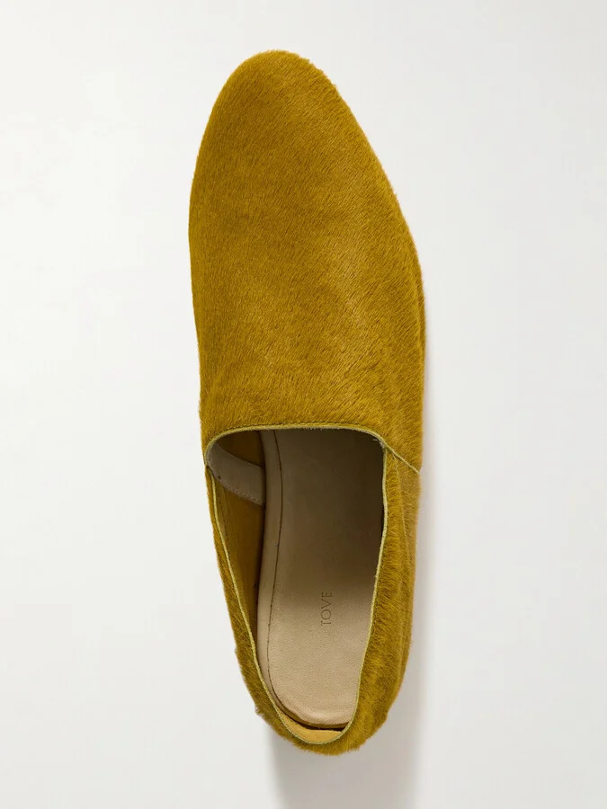 TOVE - Pascale Calf Hair Slippers - Yellow - Image 5
