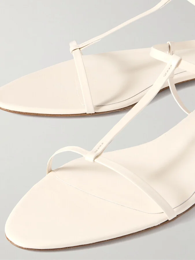 TOVE - Rene Leather Sandals - Cream - Image 4