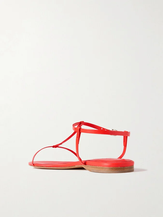 TOVE - Rene Leather Sandals - Red - Image 3
