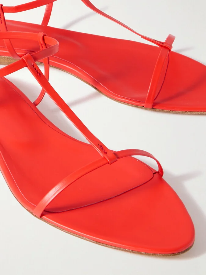 TOVE - Rene Leather Sandals - Red - Image 4