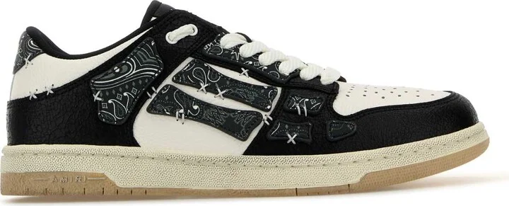 Tow-tone Leather Bandana Skel Sneakers