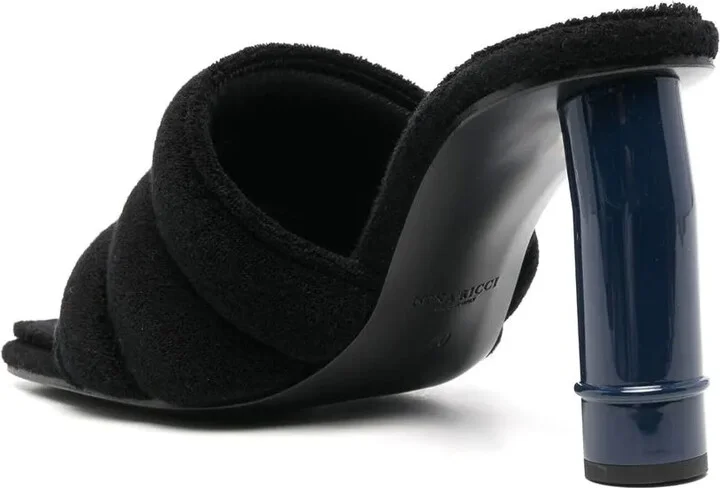 Towelling Square-Toe Sandals - Image 3