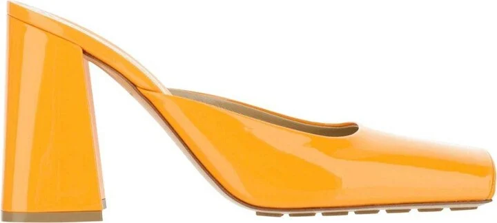Tower Square-toe Slip-on Pumps