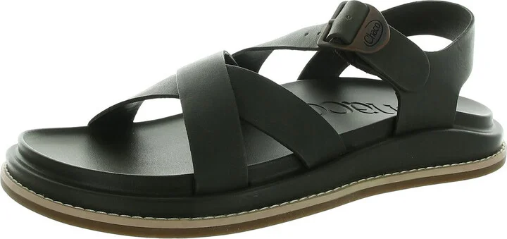 Townes Womens Buckle Leather Slingback Sandals