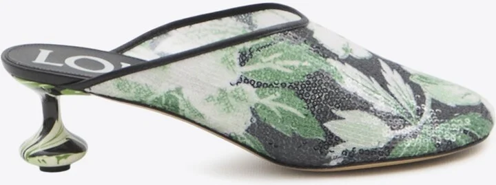 Toy 45 Floral Sequined Mules