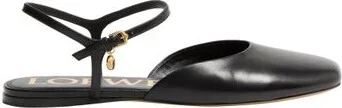 Toy ankle strap ballerinas in lambskin