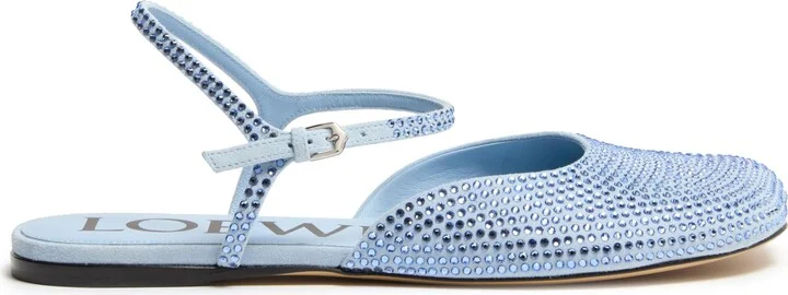 Toy ankle strap ballerinas in suede and strass - Image 2