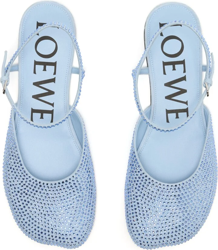 Toy ankle strap ballerinas in suede and strass - Image 5