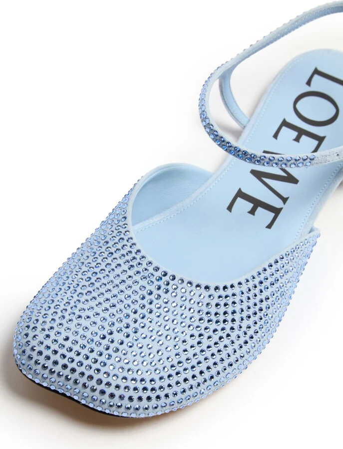 Toy ankle strap ballerinas in suede and strass - Image 6