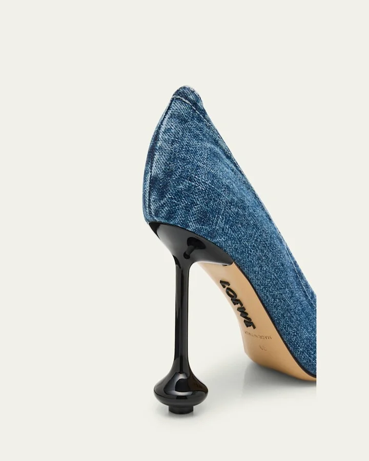 Toy Denim Drop Stiletto Pumps - Image 2