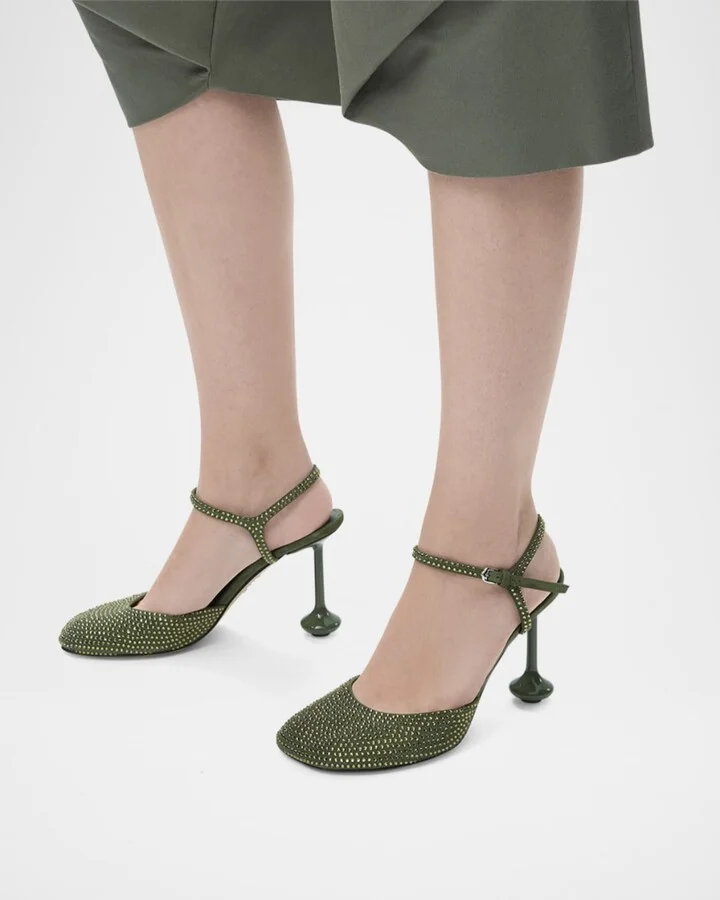 Toy Embellished Suede Ankle-Strap Pumps - Image 2