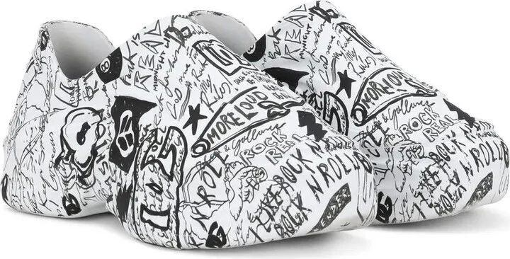 Toy graffiti-print low-top sneakers - Image 2