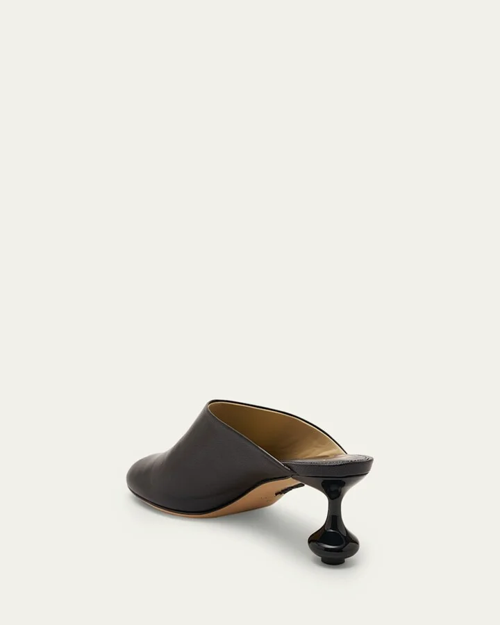 Toy Leather Drop Stiletto Mules - Image 7