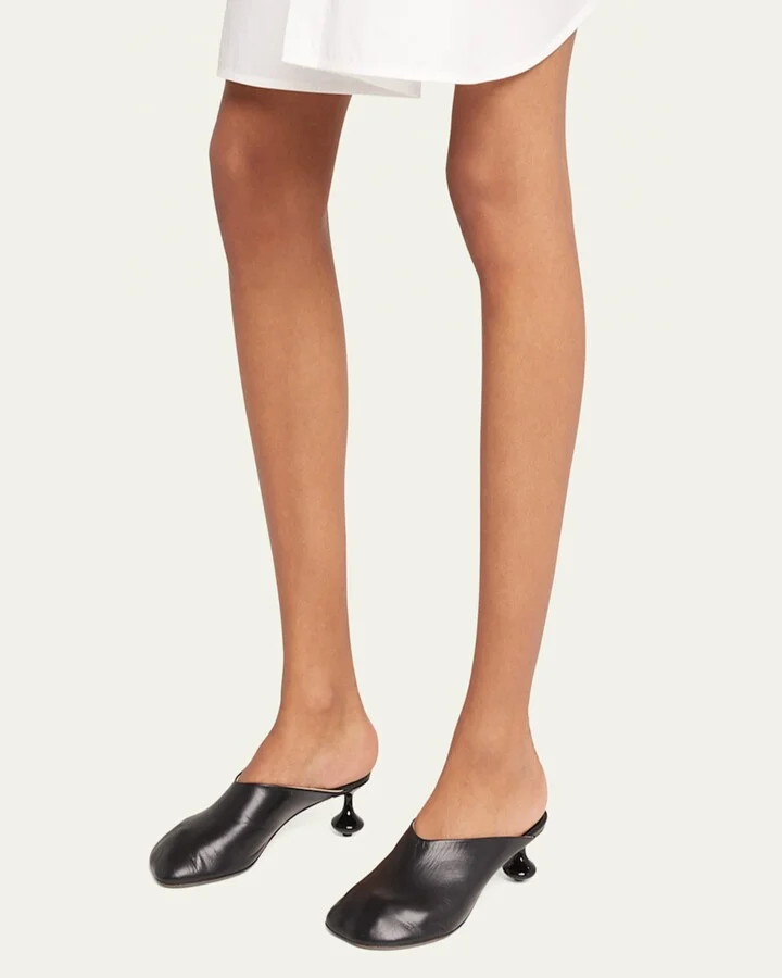 Toy Leather Drop Stiletto Mules - Image 8