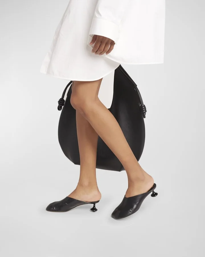 Toy Leather Drop Stiletto Mules - Image 2