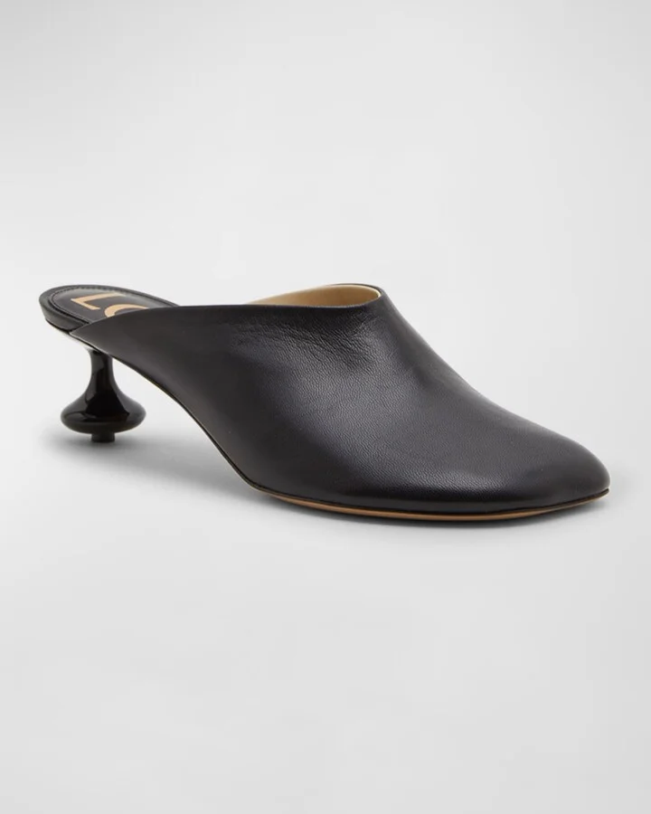 Toy Leather Drop Stiletto Mules - Image 5