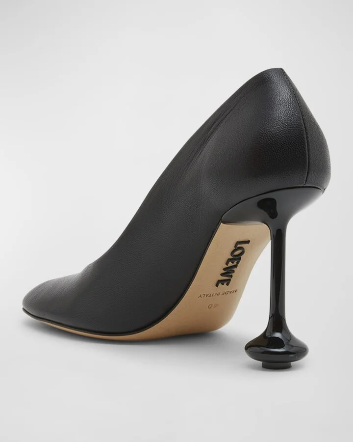 Toy Leather Drop Stiletto Pumps - Image 2
