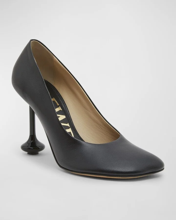 Toy Leather Drop Stiletto Pumps - Image 3