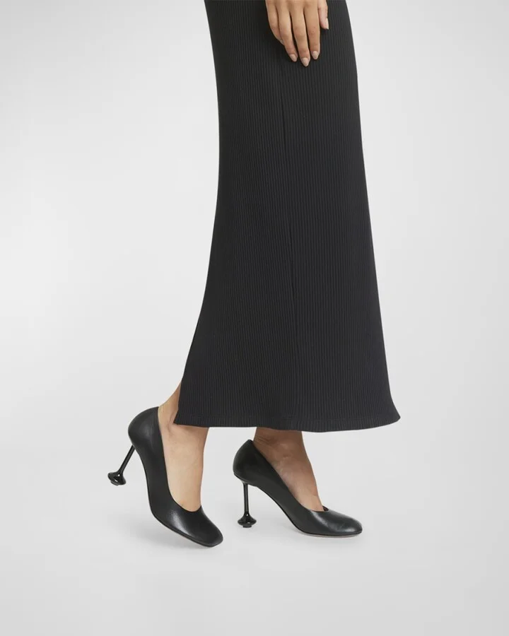 Toy Leather Drop Stiletto Pumps - Image 5