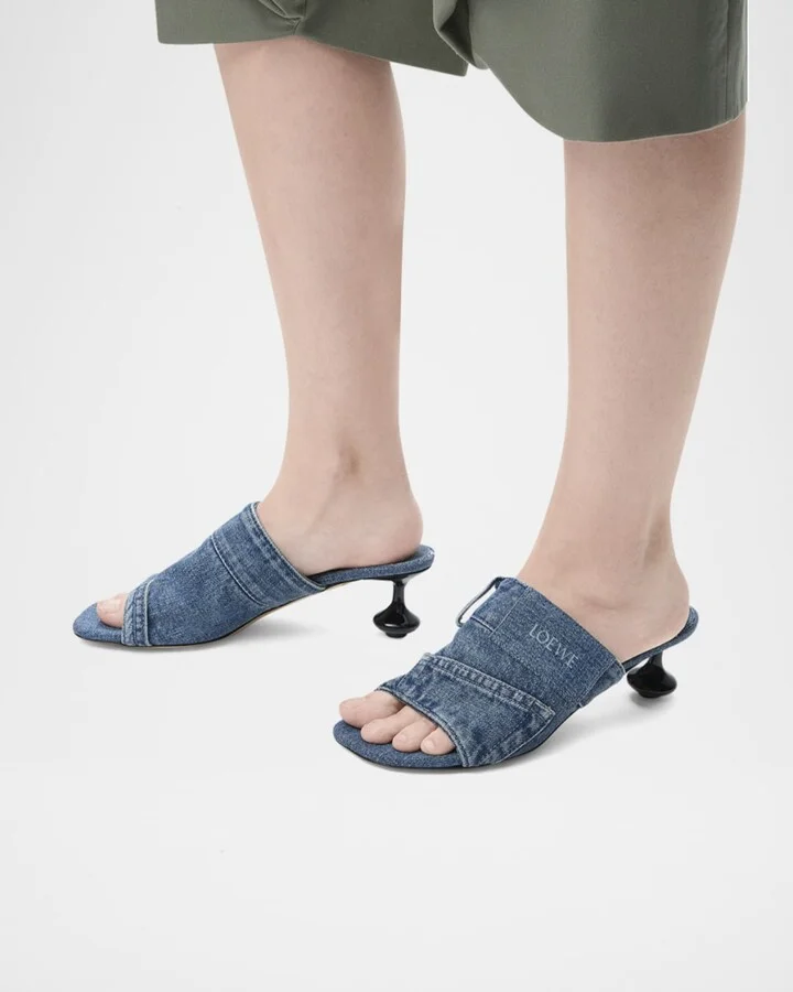 Toy Panta Denim Slide Sandals - Image 4
