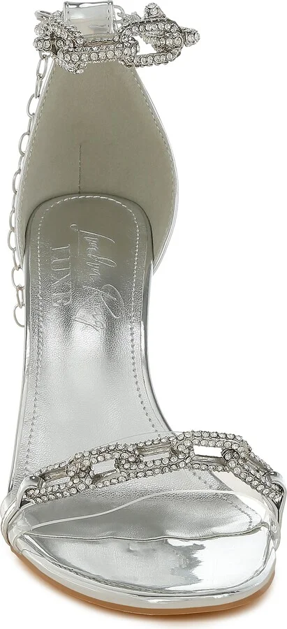 Traben Rhinestone Link Metallic Sandal - Image 3