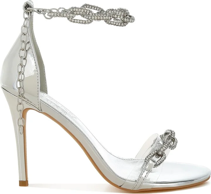 Traben Rhinestone Link Metallic Sandal - Image 4