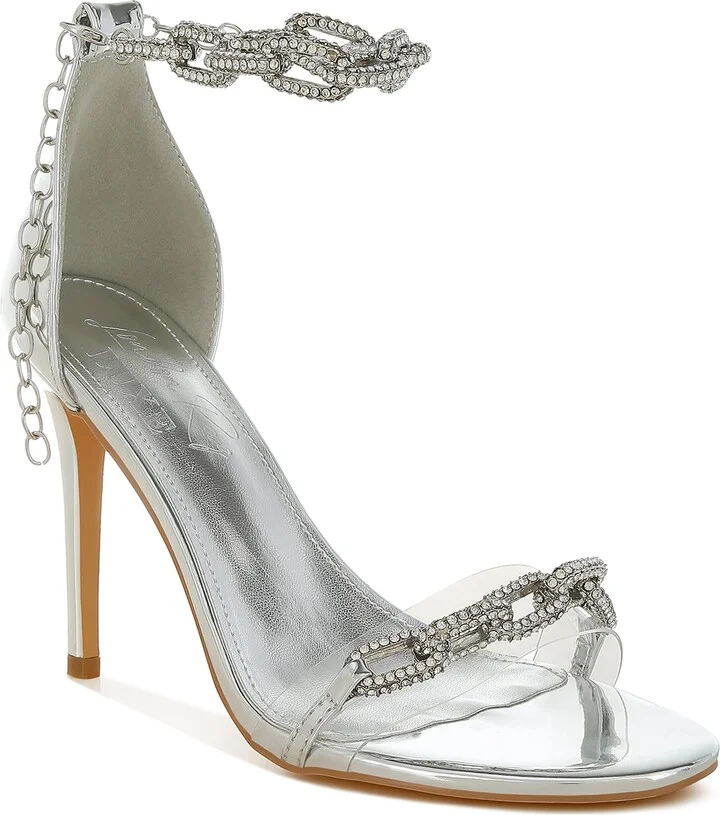 Traben Rhinestone Link Metallic Sandal