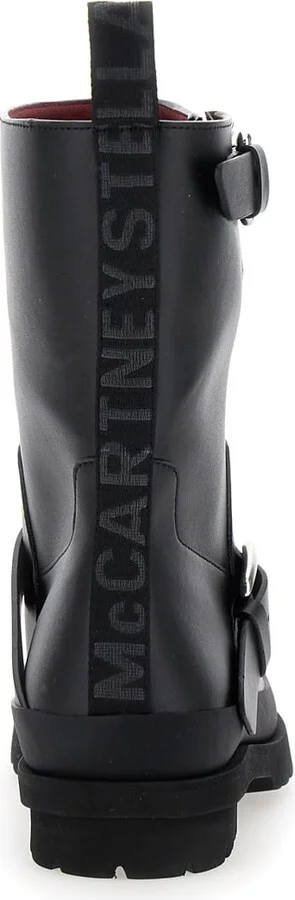 'trace' Black Ankle Boots With Buckle In Tech Fabric Woman - Image 4