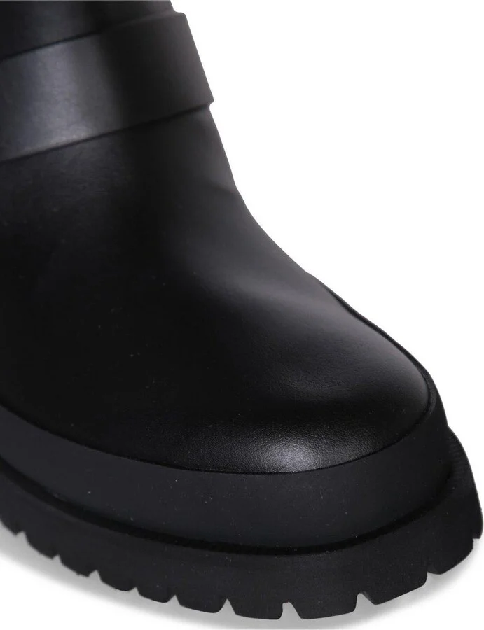 Trace Buckle-strap Biker Boots - Image 4