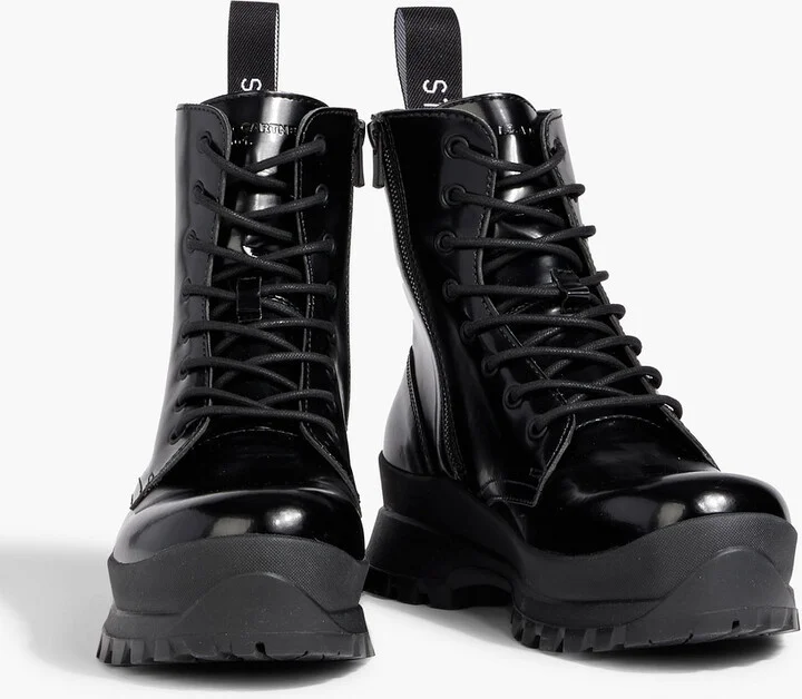 Trace glossed combat boots - Image 2