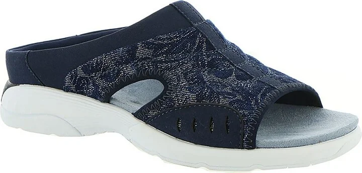 Traciee 7 Womens Wedge Open Toe Slide Sandals