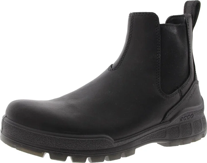 Track 25 Womens Mixed Media Leather Chelsea Boots