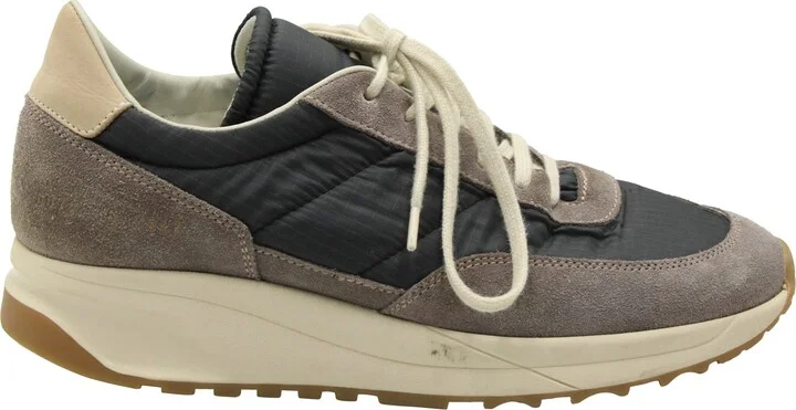 Track Classic Low Top Sneakers in Grey Suede