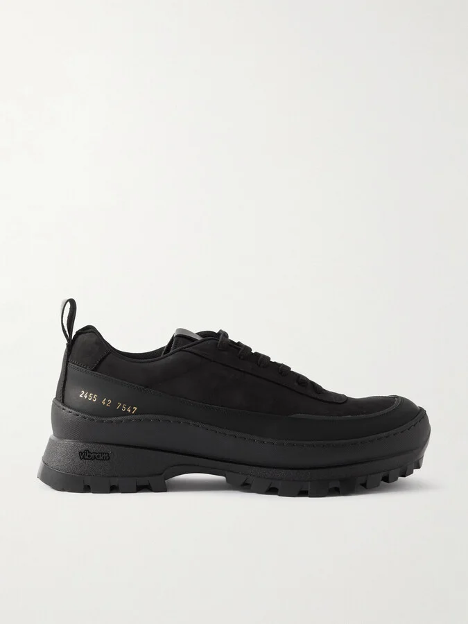 Track Hiker Rubber-Trimmed Suede Sneakers