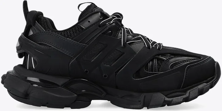 Track Nylon and Mesh Low-Top Sneakers