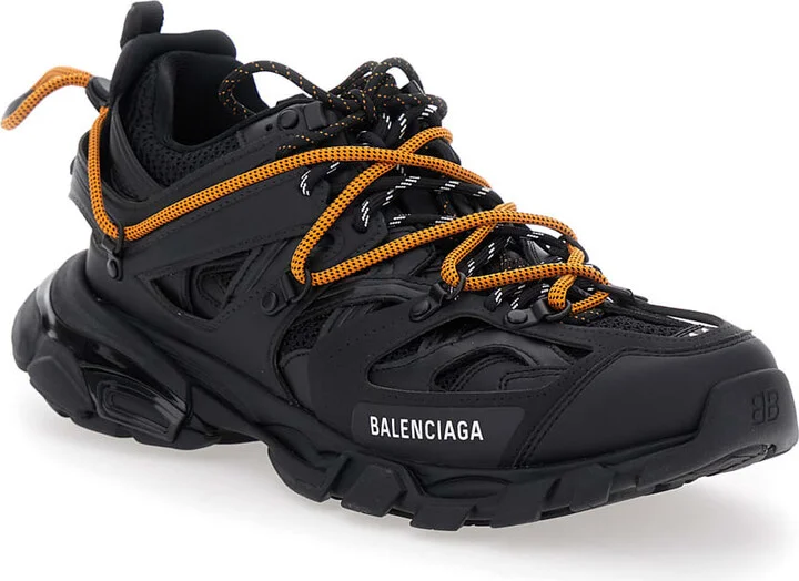 'track Trail Laces' Black Sneakers With Rear Closure With Cord Laces And Logo Lettering On The Side In Tech Fabric Woman - Image 2