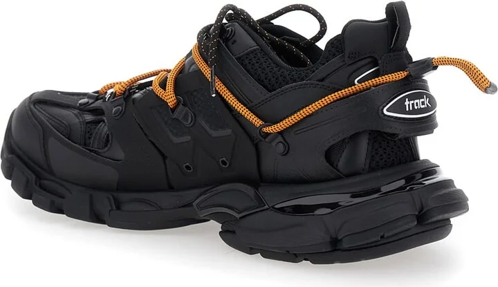 'track Trail Laces' Black Sneakers With Rear Closure With Cord Laces And Logo Lettering On The Side In Tech Fabric Woman - Image 3