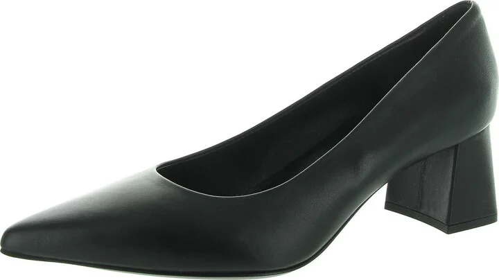 Tracy Womens Leather Block Heels