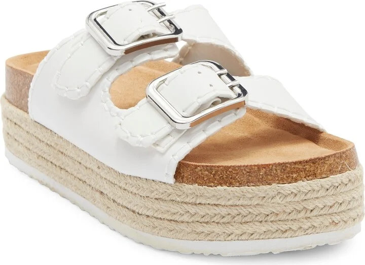 Traffic Double Buckle Espadrille Flatform Sandal