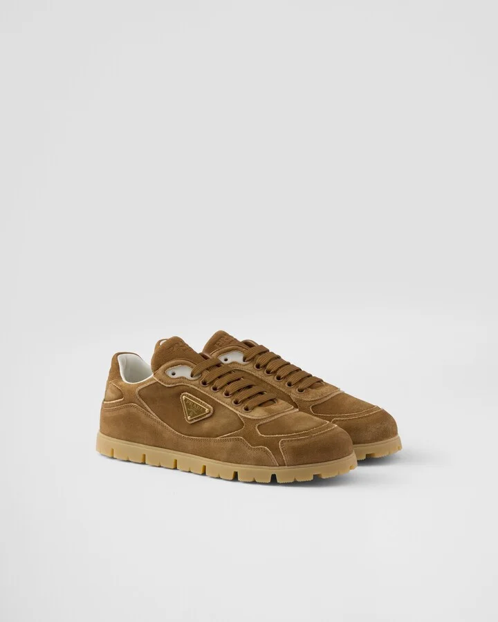 Trail faded suede sneakers